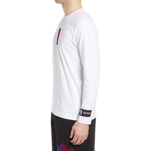 휴고보스 BOSS x NBA Threesixty Long Sleeve Logo T-Shirt_White