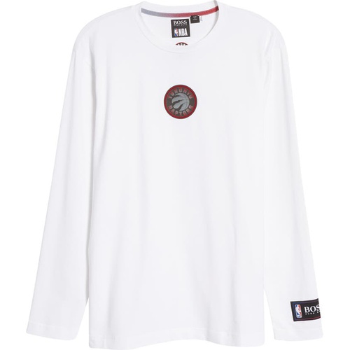 휴고보스 BOSS x NBA Threesixty Toronto Raptors Long Sleeve Logo T-Shirt_WHITE