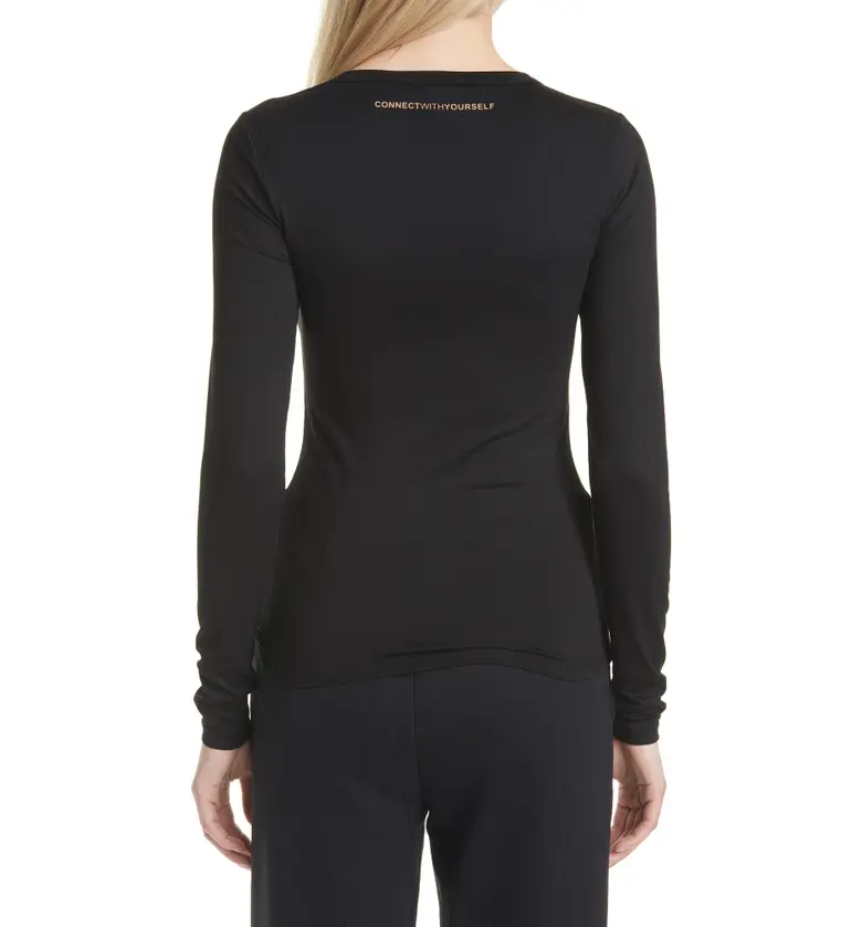 휴고보스 BOSS Esabel Active Fitted Long Sleeve T-Shirt_Black