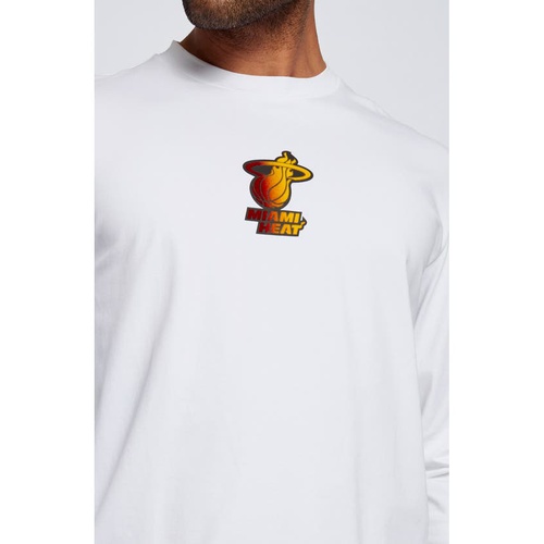 휴고보스 BOSS x NBA Threesixty Miami Heat Long Sleeve Logo T-Shirt_WHITE