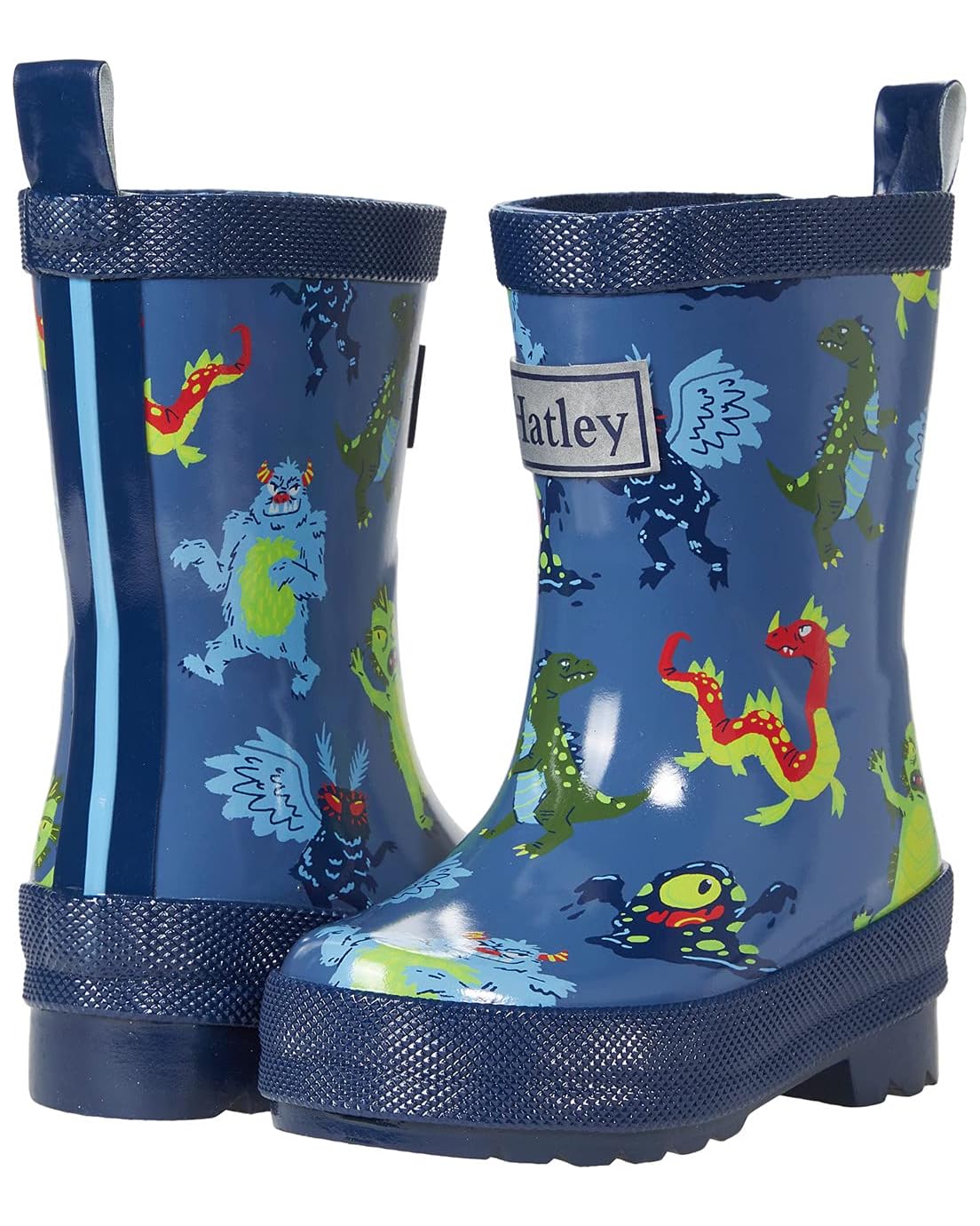 Hatley Kids Creepy Cryptids Shiny Rain Boots (Toddleru002FLittle Kid)