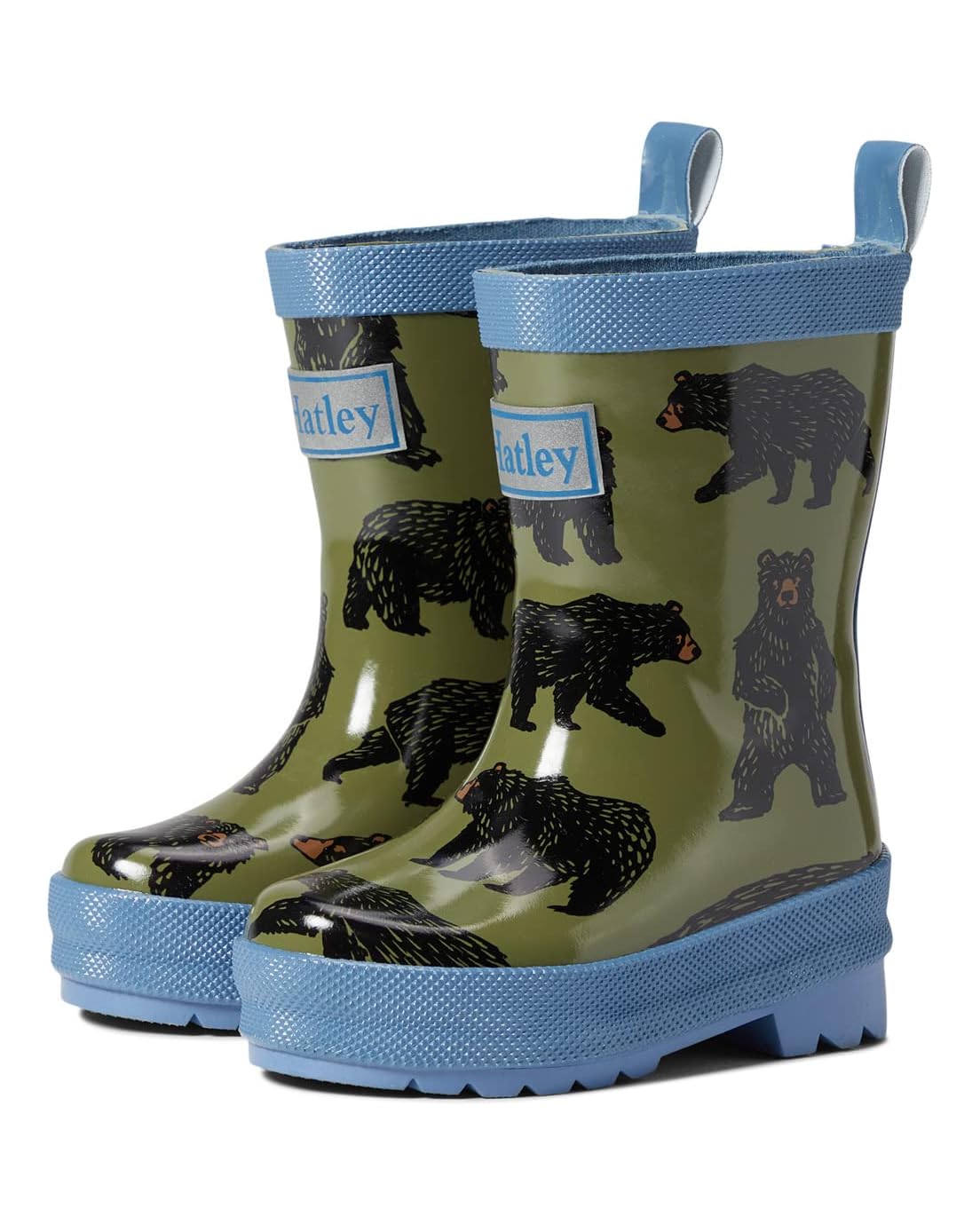 Hatley Kids Wild Bears Shiny Rain Boots (Toddleru002FLittle Kidu002FBig Kid)