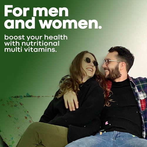  Herbtonics Whole Food Multivitamin for Women & Men with Superfoods from Whole Food Markets Real Raw Veggies, Fruits, Vitamin E, A, B Complex Vegan Non-GMO 120 Vegetarian Capsules (Adult)