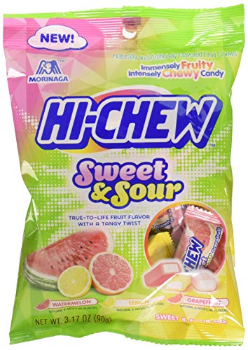 Hi-Chew Sensationally Chewy Japanese Fruit Candy, Sweet & Sour Mix, 3.17 Ounce, 6 Count