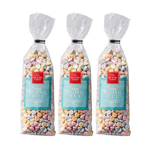 Hickory Farms Mini Meltaway Mints Pack of 3, 10 ounces each |Smooth and Creamy with Nonpareils, Great for Holiday Gifting