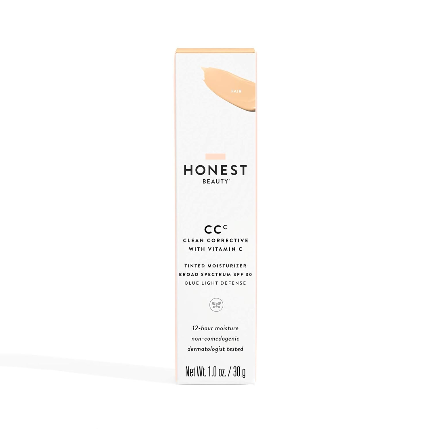  Honest Beauty Clean Corrective with Vitamin C Tinted Moisturizer Broad Spectrum SPF 30, Fair | VEGAN | 6-in-1 Multitasker | Blue Light Defense | Chemical Sunscreen Free & Dermatolo