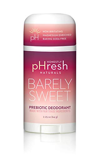 Honestly pHresh- Natural Deodorant for Women and Men - Vegan, Gluten Free, Aluminum Free & Paraben Free, Naturally Derived Ingredients Baking Soda Free Deodorant (Barely Sweet- Pas