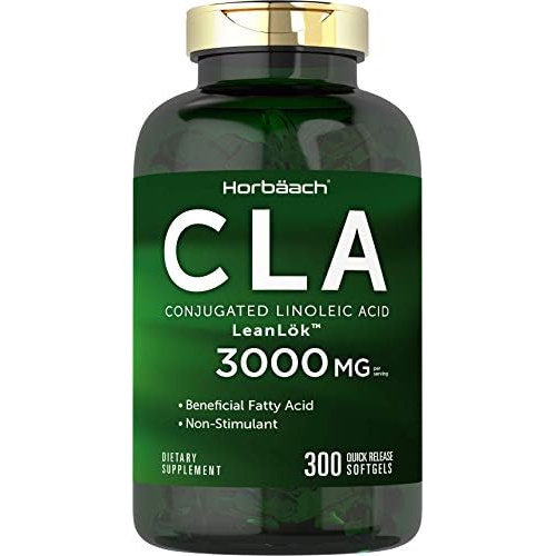  CLA Supplement 300 Softgel Pills Maximum Potency Conjugated Lineolic Acid from Safflower Oil Non-GMO, Gluten Free by Horbaach
