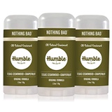 Natural Aluminum Free Deodorant Stick by Humble Brands for Women and Men, Lasts All Day, Safe, Organic, and Certified Cruelty Free, Texas Cedarwood and Grapefruit, Pack of 3