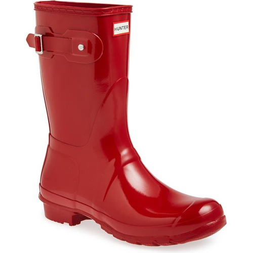 헌터 Hunter Original Short Gloss Rain Boot_MILITARY RED GLOSS