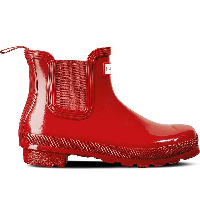 헌터 Hunter Original Gloss Waterproof Chelsea Boot_MILITARY RED