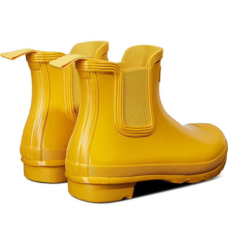 헌터 Hunter Original Gloss Waterproof Chelsea Boot_YELLOW