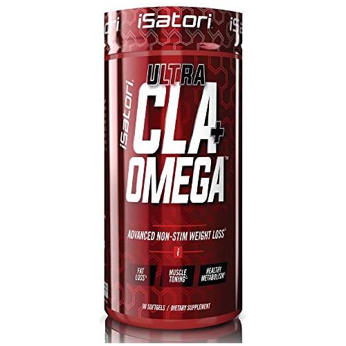  iSatori Ultra CLA - Omega 3 6 9 Safflower Oil Fish Oil Conjugated Linoleic Acid - Natural Weight Loss Exercise Enhancement Fat Burner Muscle Toner - Stimulant Free Dietary Suppleme