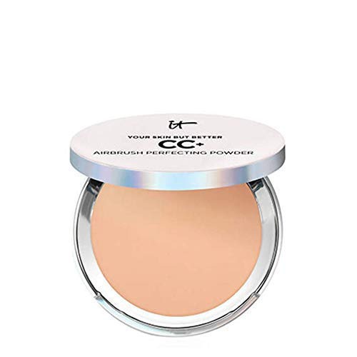  iT Cosmetics Your Skin but Better CC+ Airbrush Perfecting Powder in Medium Full Size .33 Ounces