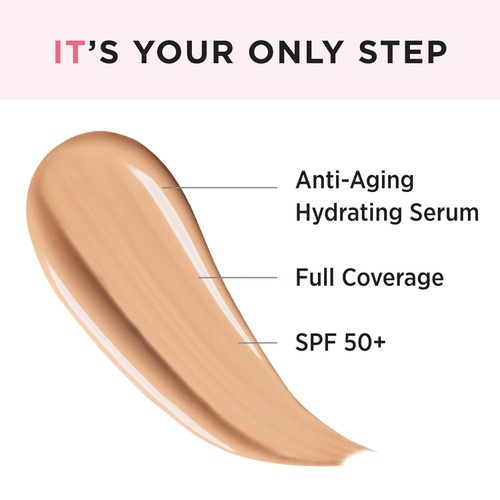  IT Cosmetics Your Skin But Better CC+ Cream, Medium Tan (W) - Color Correcting Cream, Full-Coverage Foundation, Anti-Aging Serum & SPF 50+ Sunscreen - Natural Finish - 1.08 fl oz