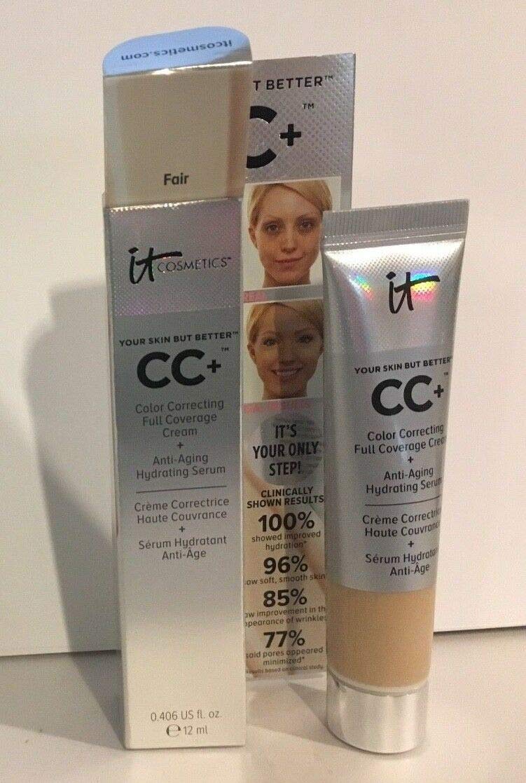  It Cosmetics Your Skin But Better CC Cream with SPF 50+ Travel Size Fair 0.406oz