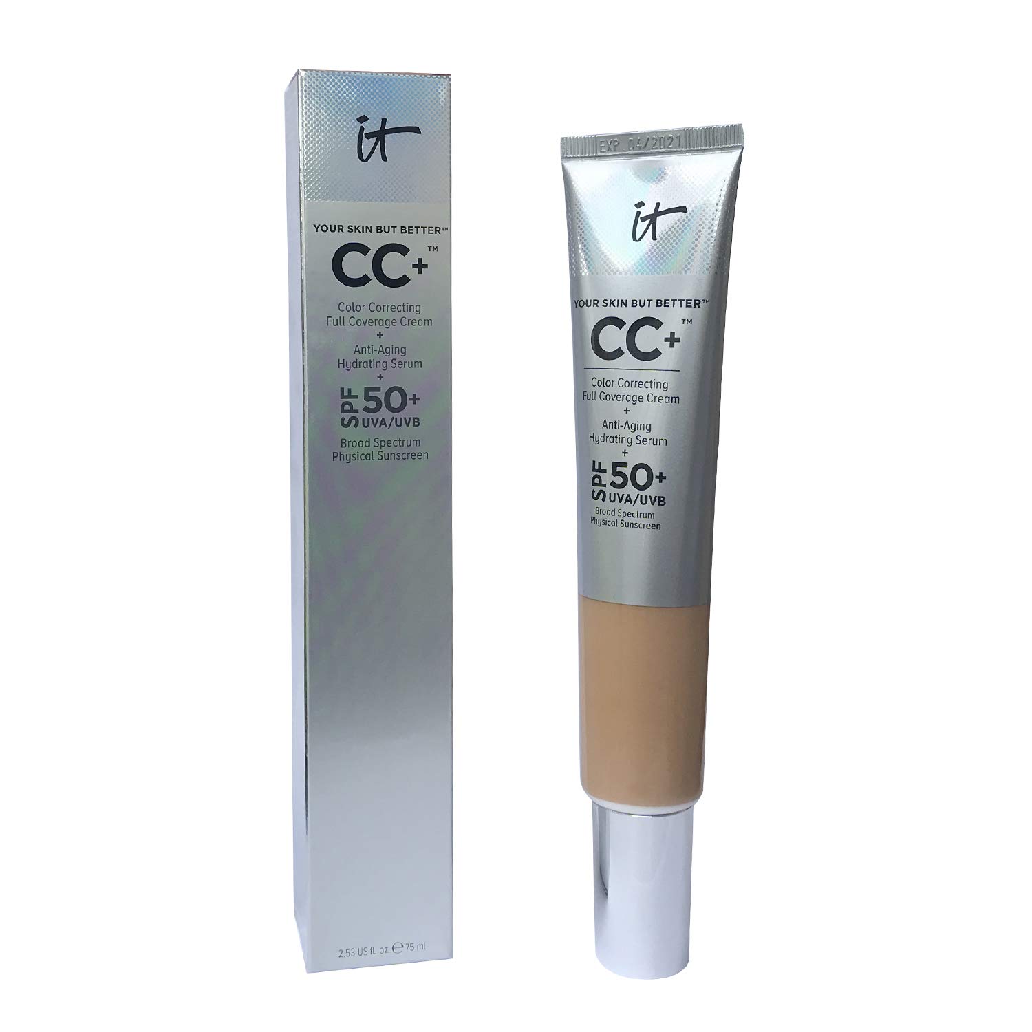  It Cosmetics Your Skin but Better Cc+ Cream SPF 50+ Supersize 2.53 Fl Oz Neutral Tan