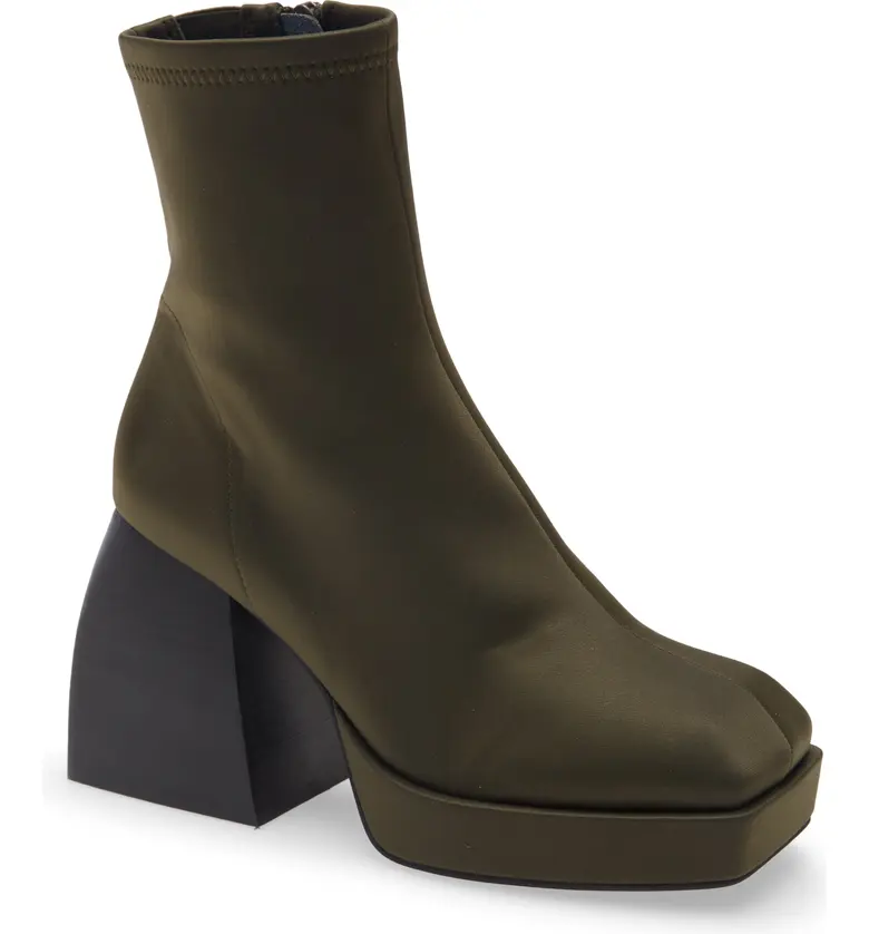 Jeffrey Campbell Dauphin Square Toe Boot_OLIVE NEOPRENE