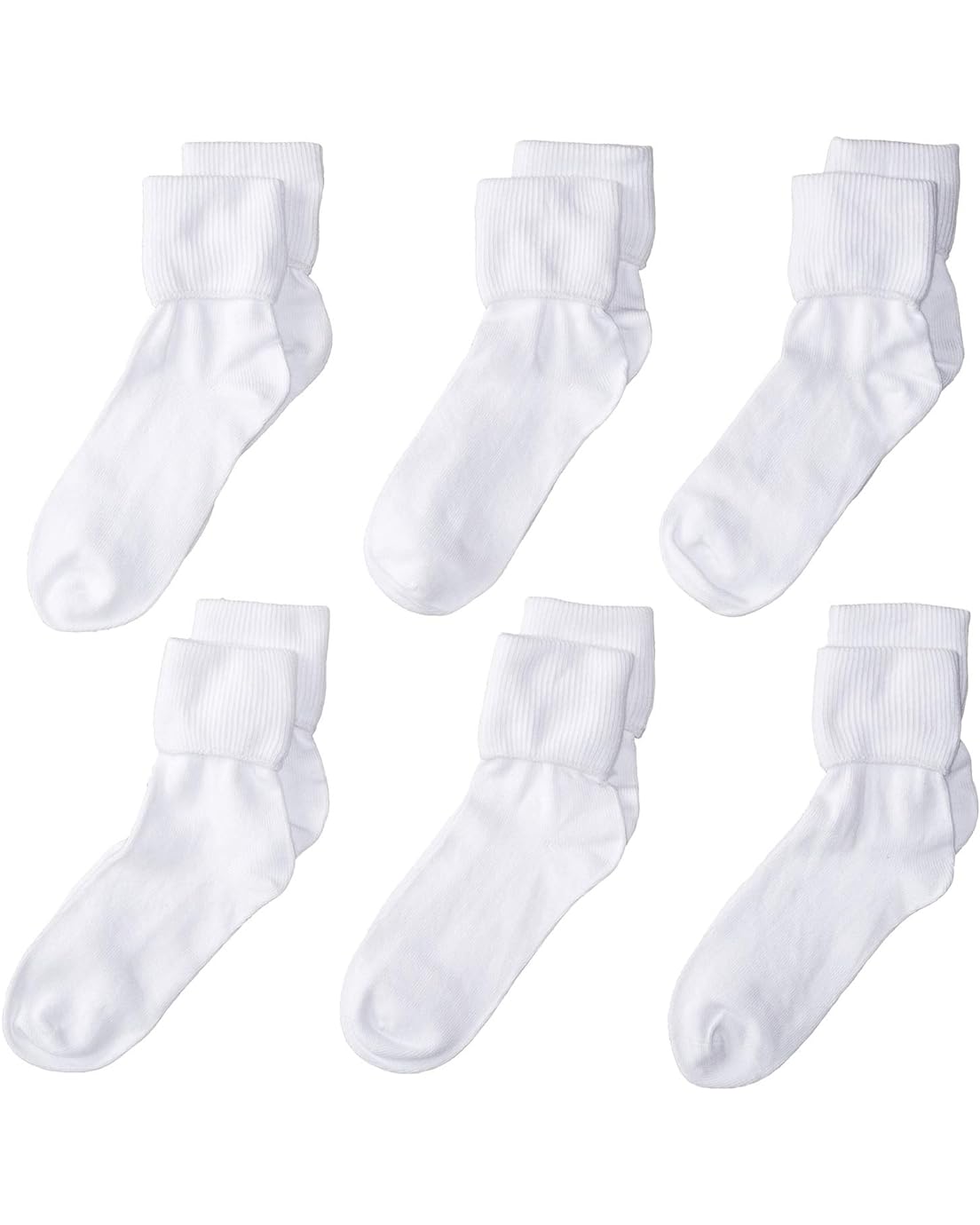Jefferies Socks 6-Pack Organic Cotton Turn Cuff (Toddler/Little Kid/Big Kid)