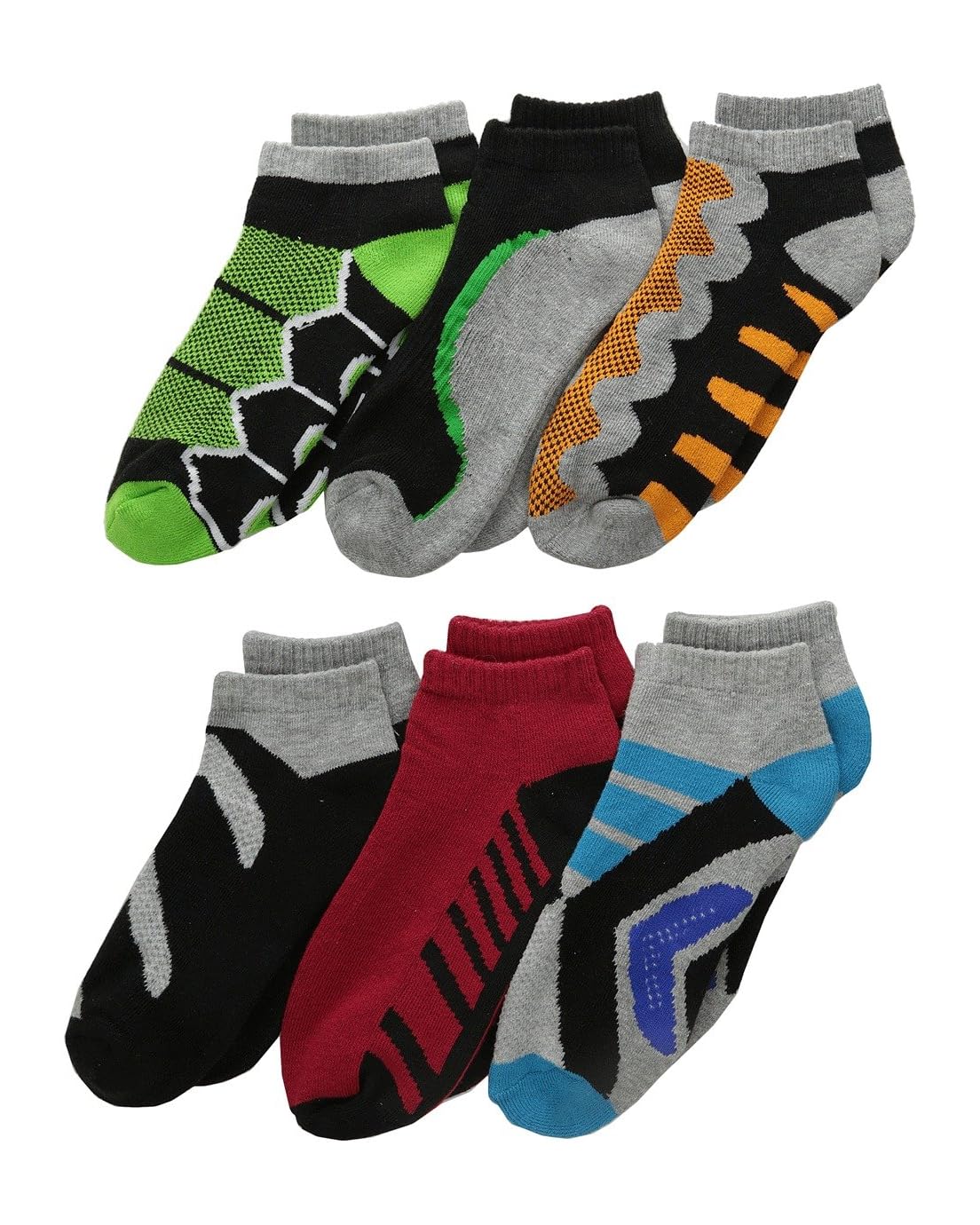 Jefferies Socks Tech Sport Low Cut 6-Pack (Toddler/Little Kid/Big Kid)