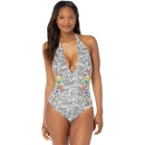 Johnny Was Spring Halter Embroidered One-Piece