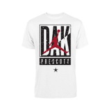 Mens Dak Prescott White Dallas Cowboys Cut Box Graphic T-shirt