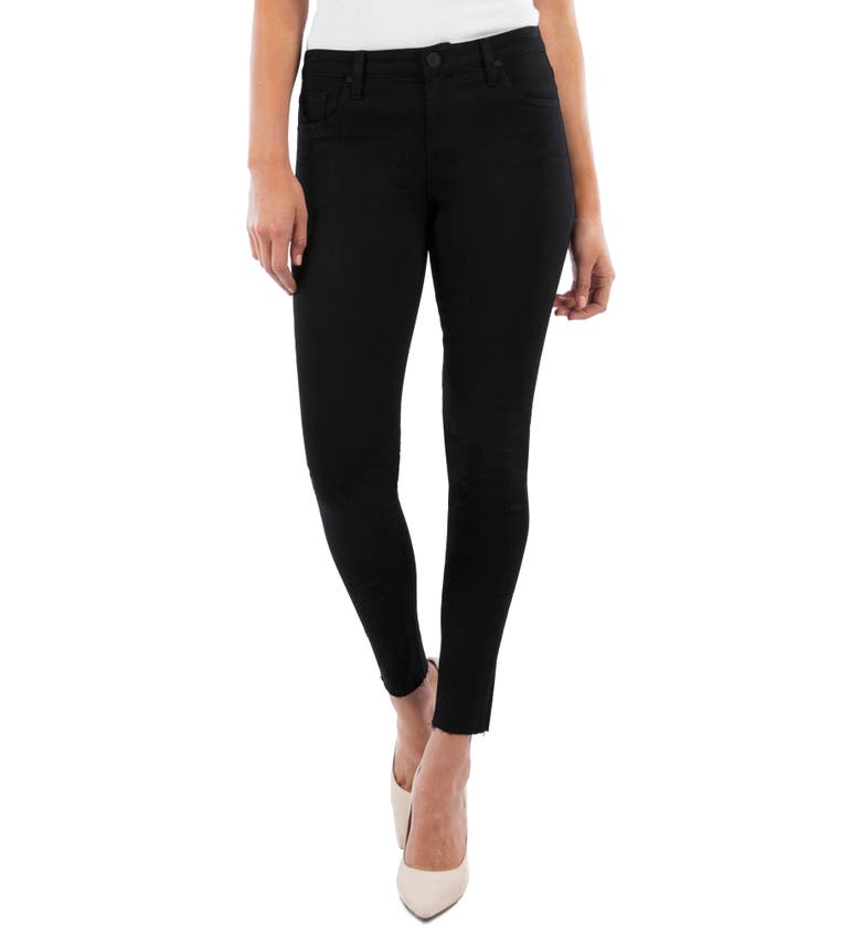 KUT from the Kloth Donna High Waist Ankle Skinny Jeans_BLACK