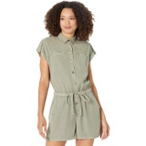 KUT from the Kloth Cindy-Button-Down Romper wu002F Cuff Sleeve