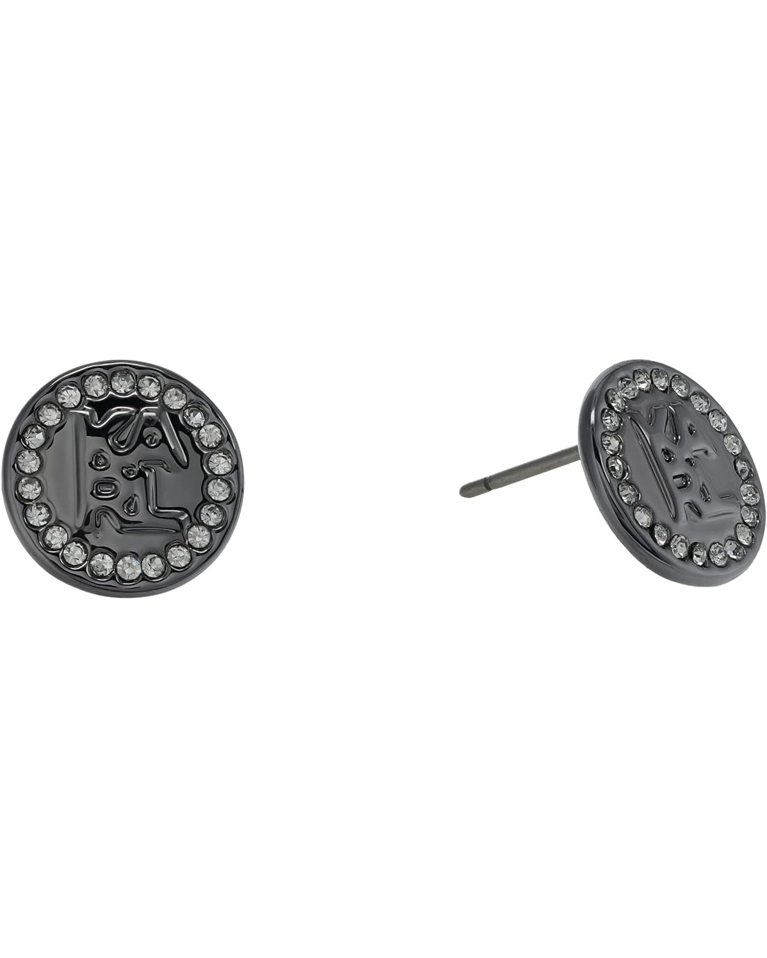 Karl Lagerfeld Paris Coin Logo Stud Earrings