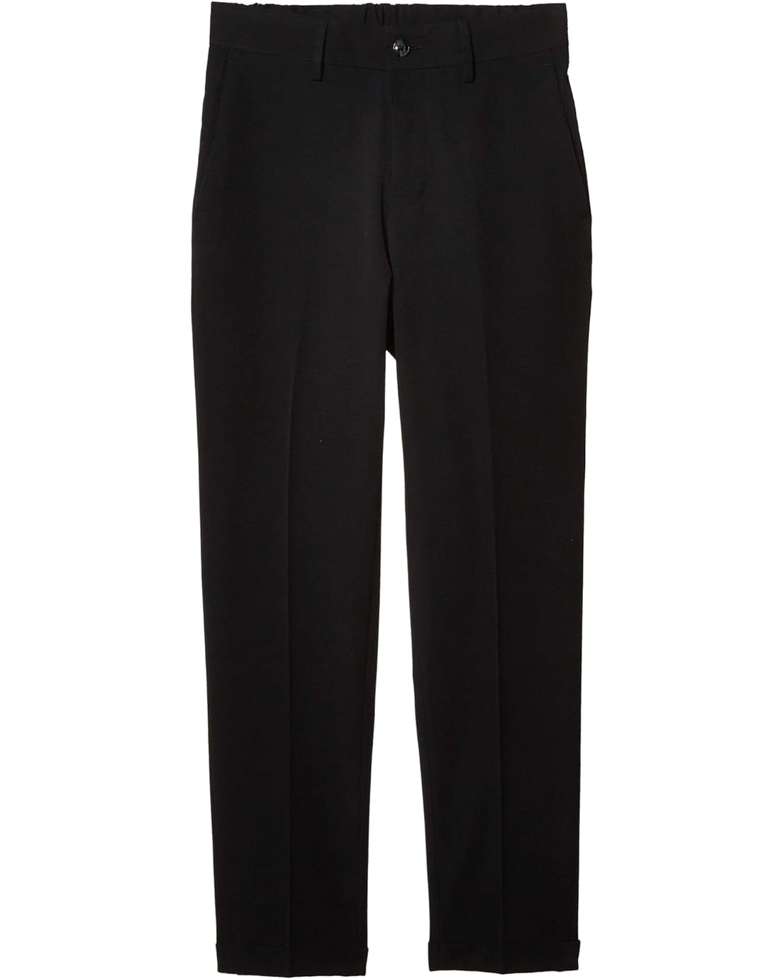 Kenneth Cole Reaction Stretch Solid Drawstring Slim Fit Flat Front Flex Wasitband Dress Pants