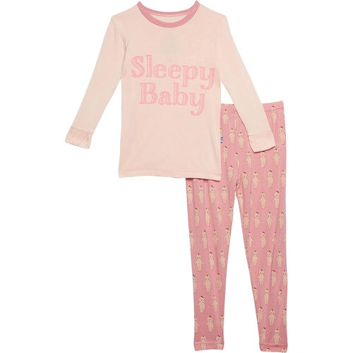  Kickee Pants Kids Long Sleeve Graphic Pajama Set (Toddleru002FLittle Kidsu002FBig Kids)