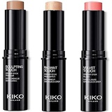 KIKO MILANO - Face stick set | Contour stick + Highlighter stick + Blush stick | Hypoallergenic | Made in Italy