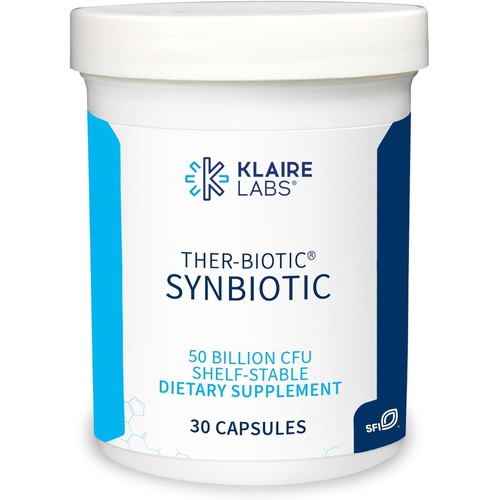  Klaire Labs Ther-Biotic Synbiotic Probiotic & a Prebiotic - Digestive Health & Immune Support - Lactobacillus & Bifidobacterium Strains - Low-FODMAP Probiotic Supplement for Men &