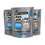Know Brainer Max Mallow Lightning Vanilla | Guilt-Free & Zero Sugar Marshmallow - Low Carb, Gluten Free & Ketogenic | Marshmallow Fueled with Collagen, MCT Oil & caffeine| Pack of