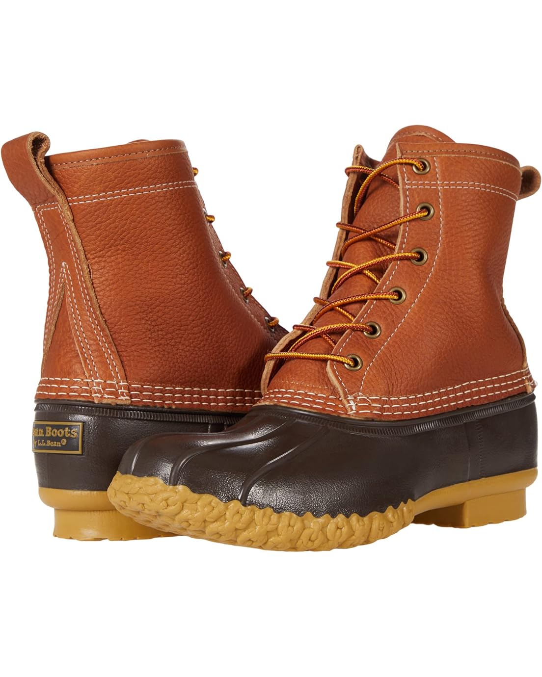 L.L.Bean 8 Tumbled Leather Shearling Lined Bean Boot