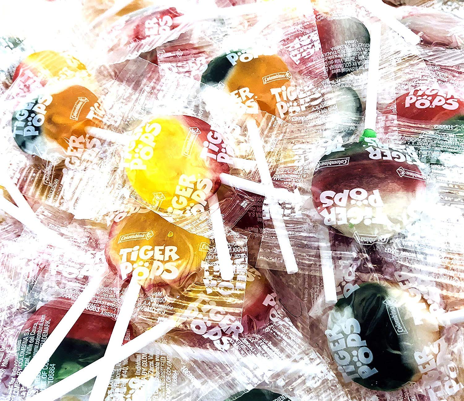  LaetaFood Tiger Pops Original Assorted Pops Suckers Fruit Flavored, Hard Candy Lollipops (Pack of 400)