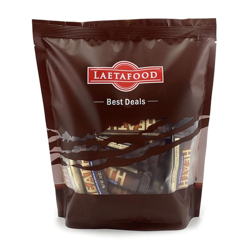  LaetaFood Heath Milk Chocolate English Toffee Candy, Snack Size Bars (2 Pound Bag)