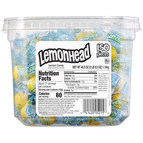  Lemonhead Candy 150 Count Tub