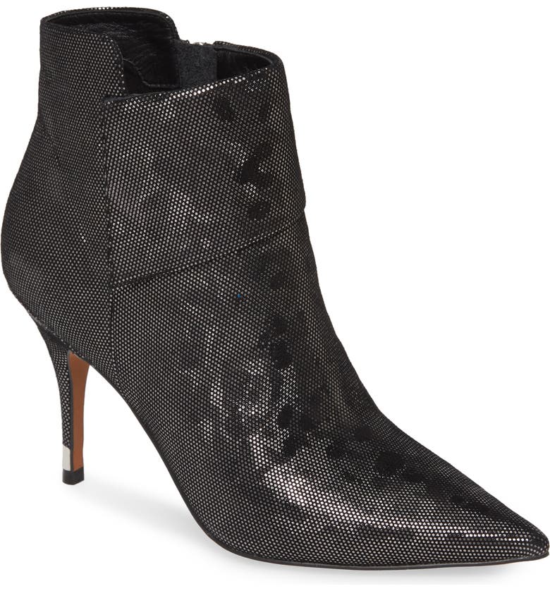 Linea Paolo North Bootie_BLACK SILVER LEATHER