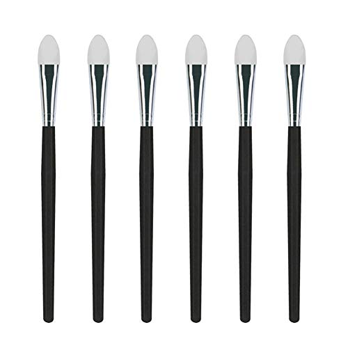 LORMAY 6 Pcs Silicone Eyeshadow and Lip Brushes. Professional Tools for Applying Cream Shadows and Lip Colors