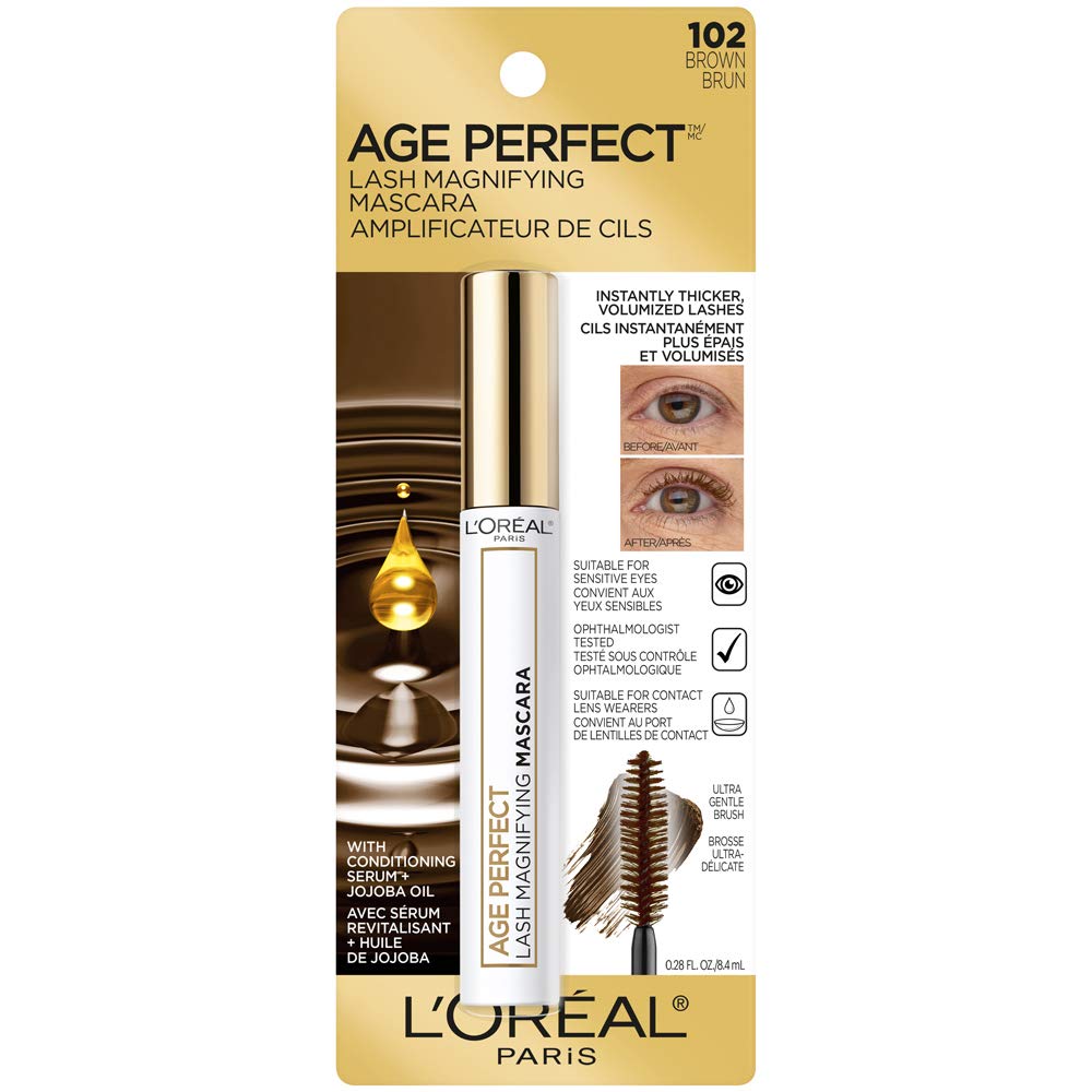  LOreal Paris Age Perfect Lash Magnifying Mascara, Brown, 0.28 Ounce