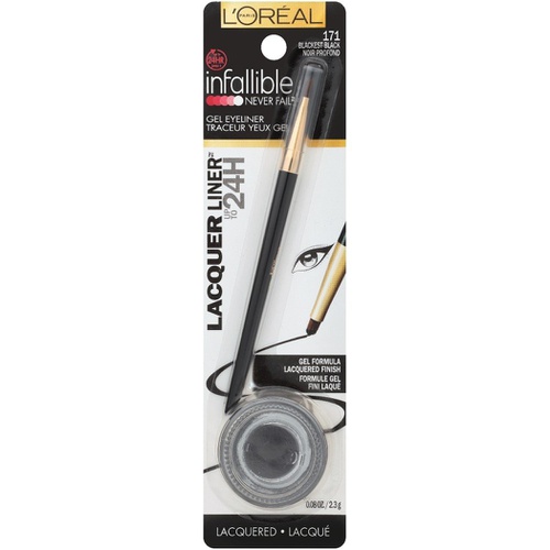  LOreal Paris Infallible Lacquer Eyeliner, Blackest Black (Packaging May Vary)