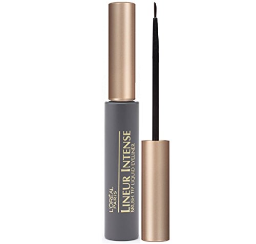 LOreal Paris Lineur Intense Brush Tip Liquid Eyeliner, Black, 0.24 fl; oz; (Packaging May Vary)