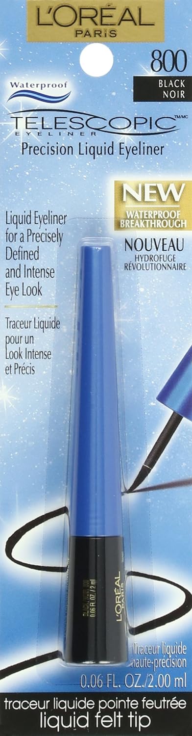  LOreal Paris Telescopic Precision Liquid Waterproof Eyeliner, Black