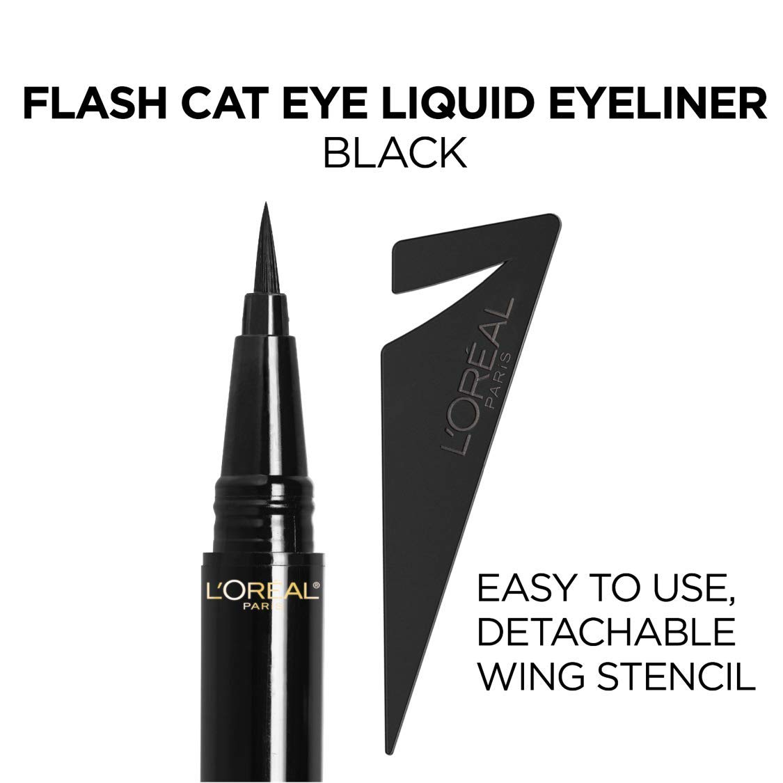  LOreal Paris Makeup Infallible Flash Cat Eye Waterproof Liquid Eyeliner, Black