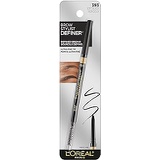 LOreal Paris Makeup Brow Definer Waterproof Eyebrow Pencil, Ultra-Fine Mechanical Pencil, Draws Tiny Brow Hairs and Fills in Sparse Areas and Gaps, Soft Black, 0.003 Ounce (Pack of