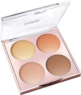 LOreal Paris Makeup True Match Lumi Glow Nude Highlighter Palette, customizable glow palette, highlighter, bronzer and blush, for a natural, illuminated look, 2 universal shades, S