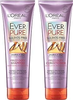LOreal Paris Hair Care EverPure Frizz Defy Sulfate Free Shampoo and Conditioner Kit for Color-Treated Hair, Humidity + Frizz Control, For Frizzy Hair (8.5 Fl; Oz each) (Packaging M