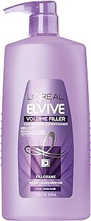 LOreal Paris Elvive Volume Filler Thickening Conditioner, for Fine or Thin Hair, Conditioner with Filloxane, for Thicker Fuller Hair in 1 Use, 28 fl. oz.
