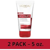 LOreal Paris Skincare Revitalift Radiant Smoothing Wet Facial Cream Cleanser with Vitamin C, Gentle Makeup Remover, Face Wash for All Skin Types, 2 count